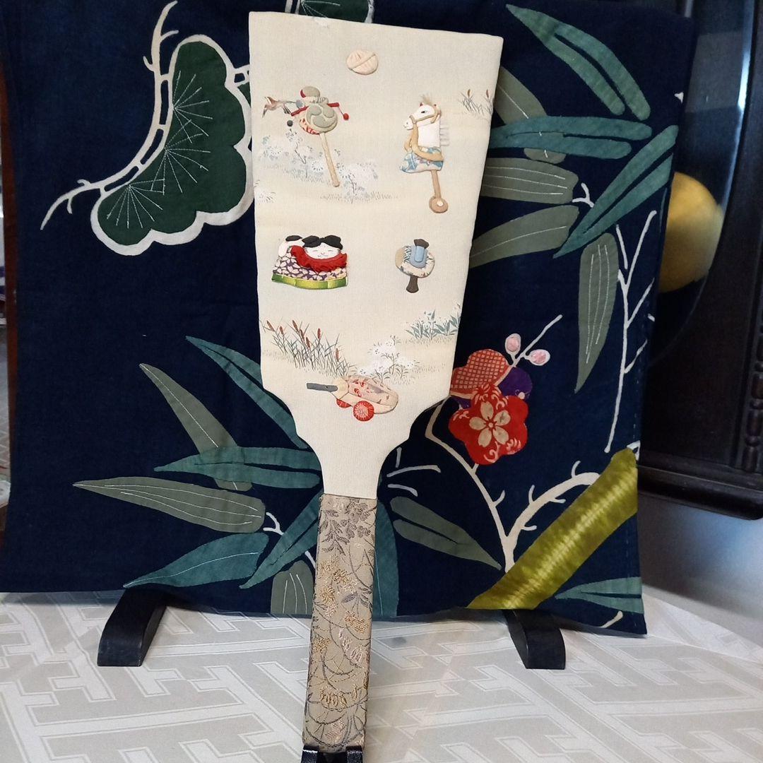 縮緬細工押絵、縁起物羽子板飾り