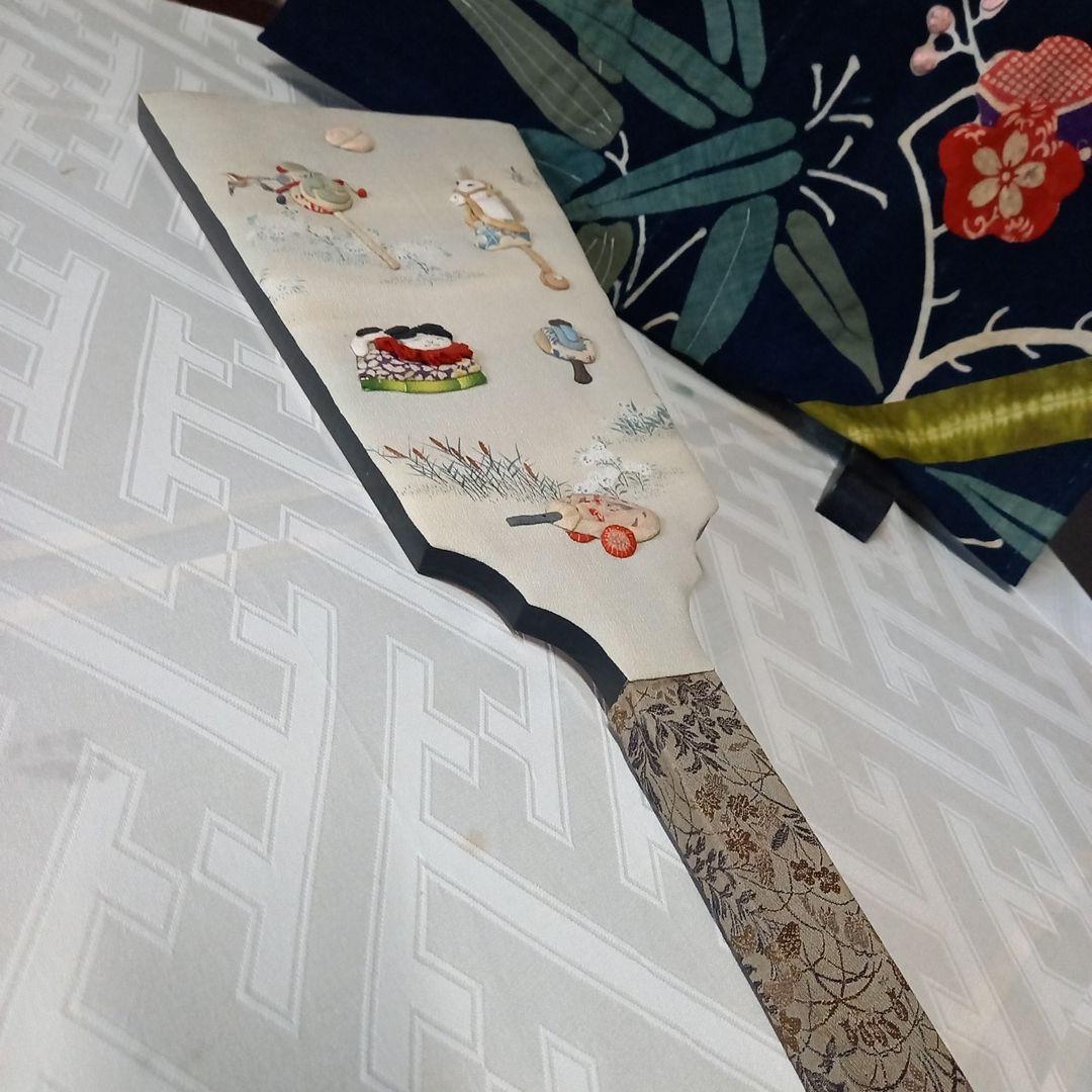 縮緬細工押絵、縁起物羽子板飾り