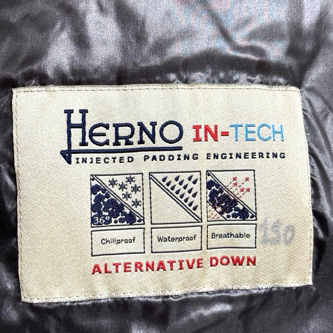 ルミラヘルノ 特殊中綿 キルティングジャケット フード着脱 毛 総柄 M