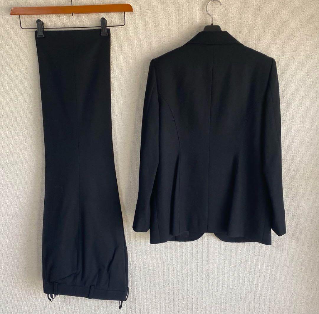 レリアン パンツスーツ 9 W72 黒 ブラック カシミヤ混素材 秋冬 DMW