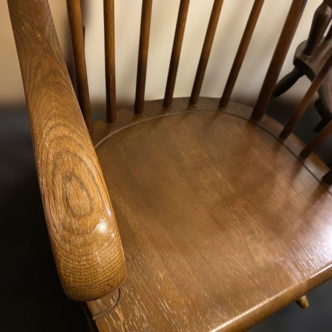 ヴィンテージ レトロ　ロッキングチェア　キツツキマーク　飛騨　アンティーク