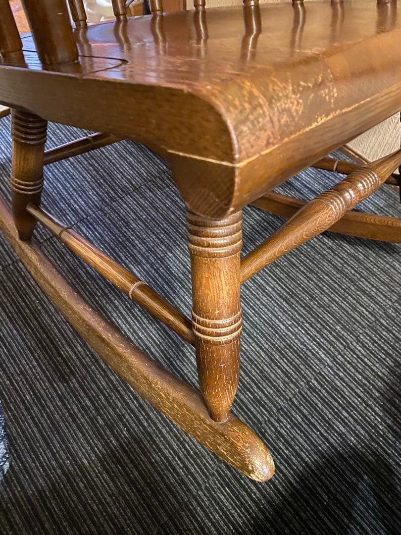 ヴィンテージ レトロ　ロッキングチェア　キツツキマーク　飛騨　アンティーク