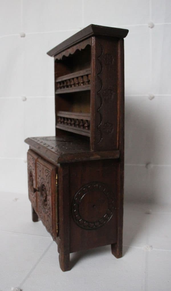 フランス アンティーク 古い木製のブルターニュ家具 ドール用家具 キャビネット