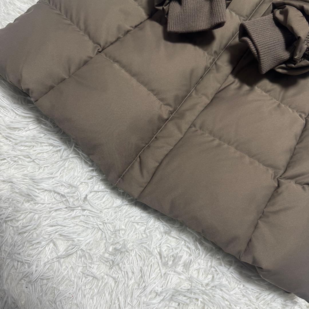 大きめ 美品 INDIVI フーデットファーダウンコートフォックス ロングダウン