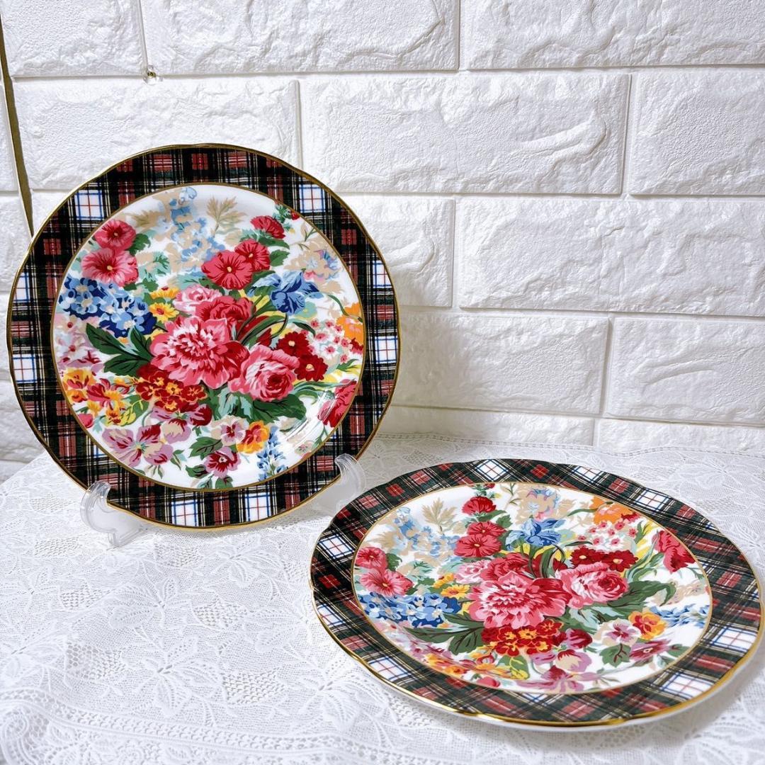 ウェッジウッド ラルフローレン ハンプトンフローラル デザートプレートセット 皿