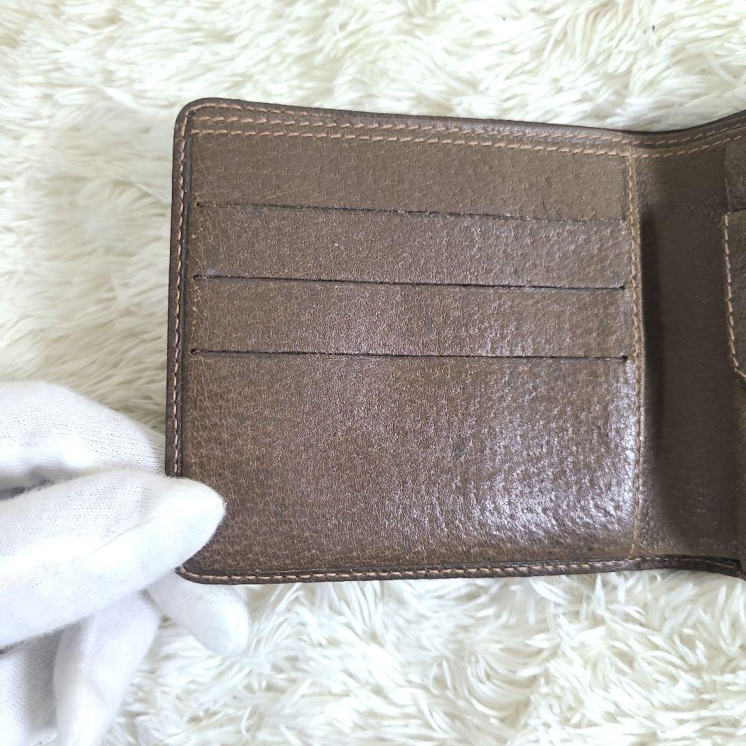 GUCCI グッチ 二つ折り財布 GG柄 オールドグッチ PVC 総柄