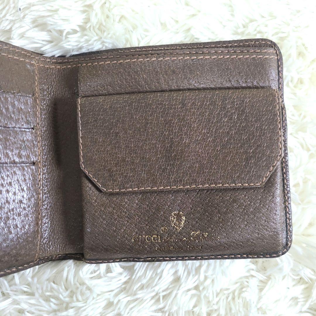 GUCCI グッチ 二つ折り財布 GG柄 オールドグッチ PVC 総柄