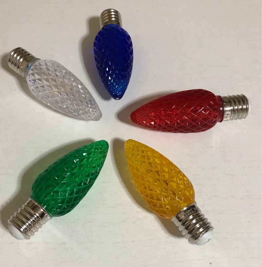 LED 苺型 電球 C９E17 0.6W（120v）5色カラ 25個入　LED