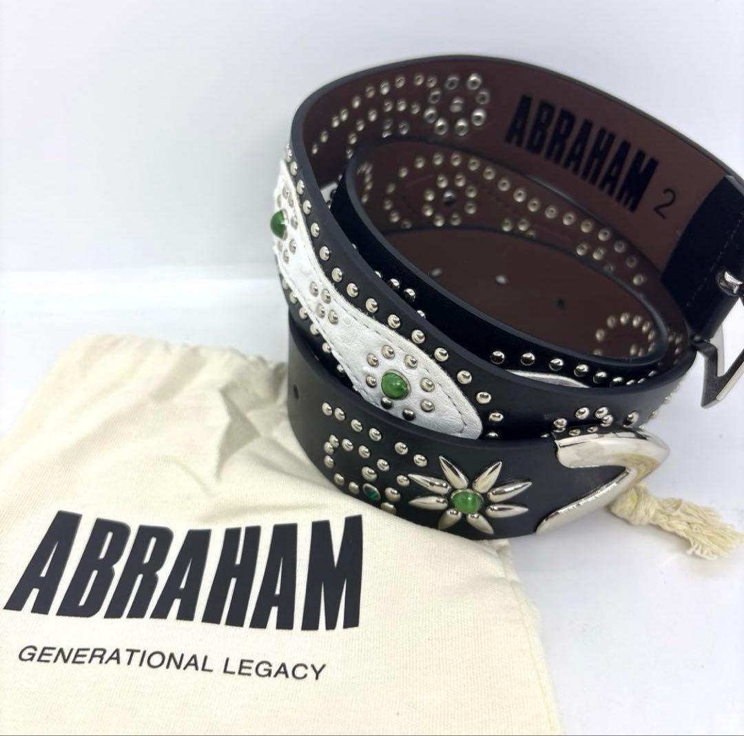 ABRAHAM ベルト白×緑