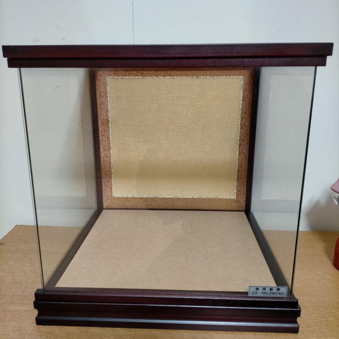 江戸 木目込み 柿沼東光作 牛若丸 弁慶 パノラマケース 黒台付き