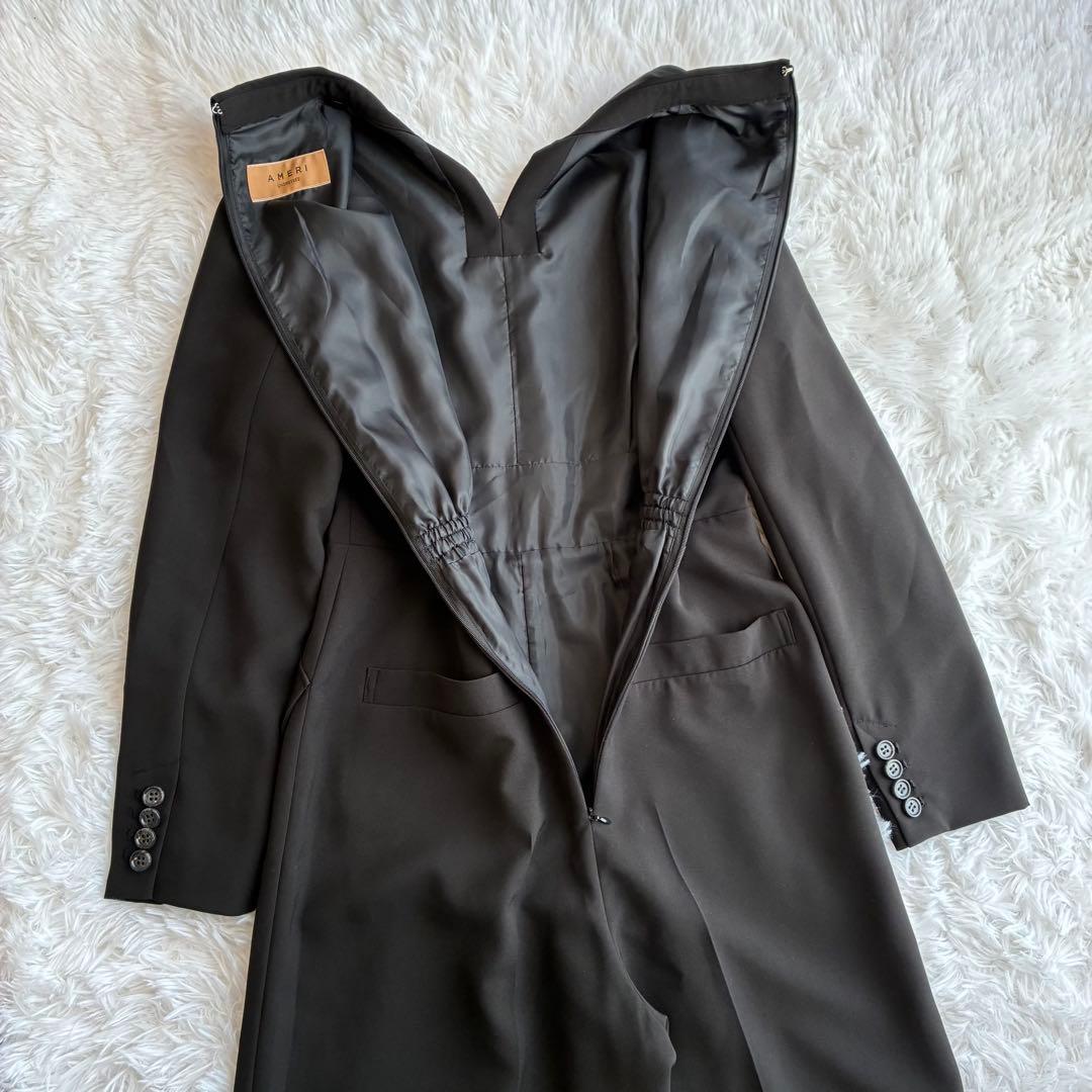 サロペット・オーバーオール・オールインワン Ameri UND BAL COLLAR FRONT OPEN JUMPSUIT