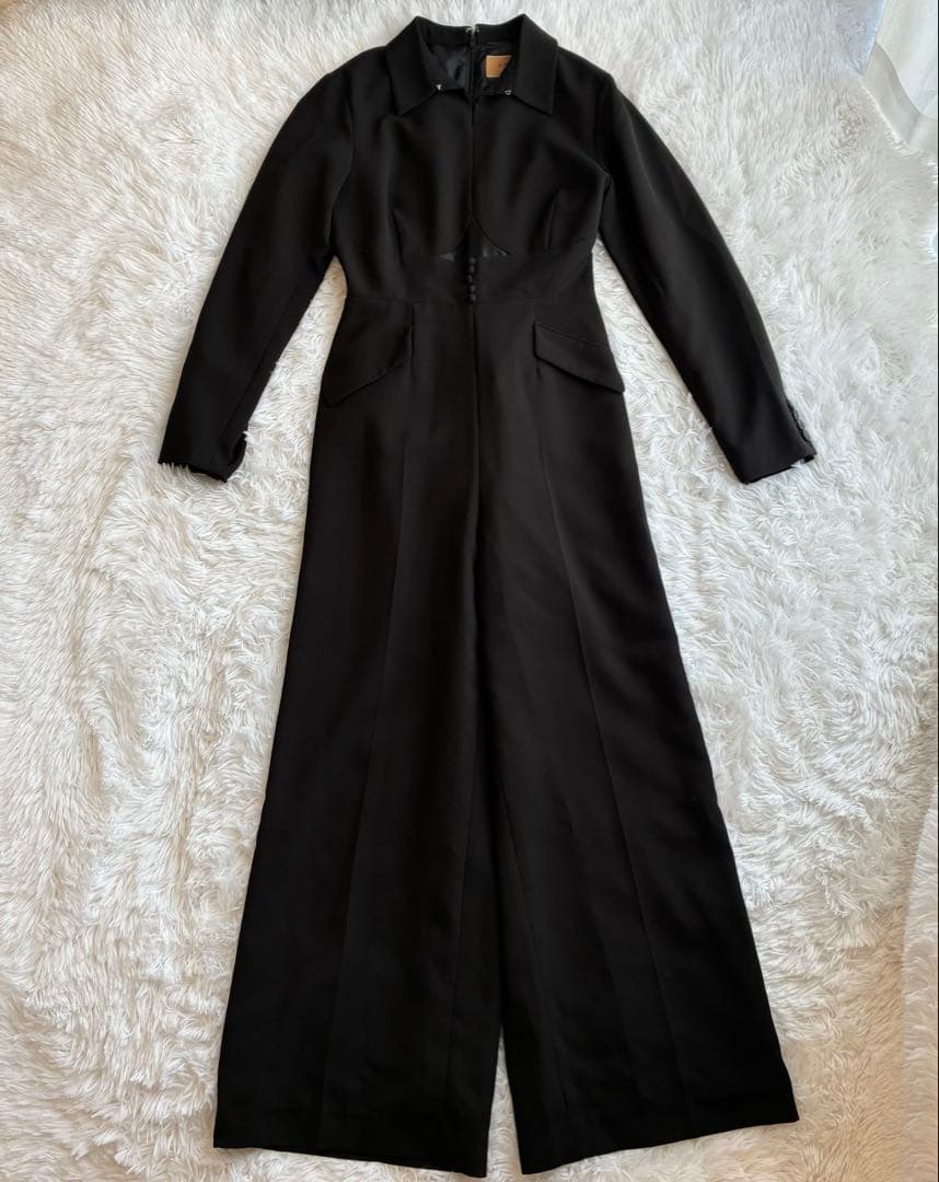 サロペット・オーバーオール・オールインワン Ameri UND BAL COLLAR FRONT OPEN JUMPSUIT