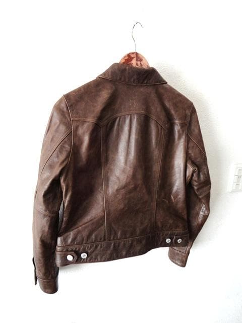 OLD GAP カウレザー トラッカージャケット/ジージャン/ライダース