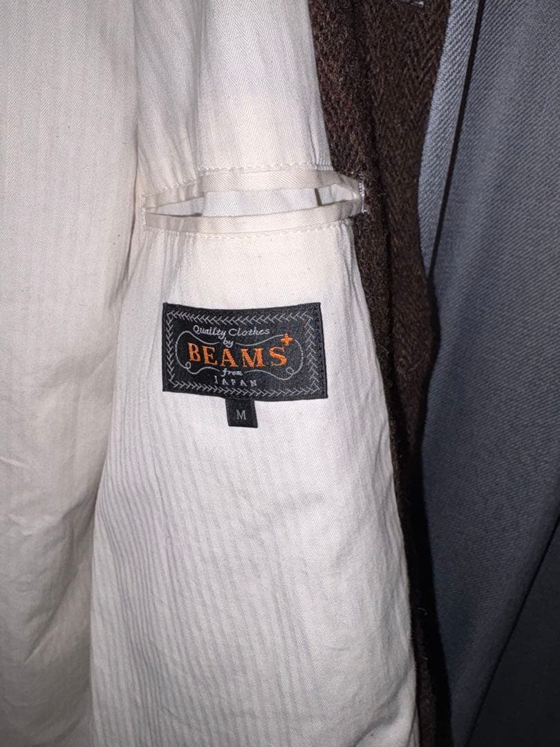 【美品/Mサイズ】BEAMS PLUS バルカラー ハリスツイードコート