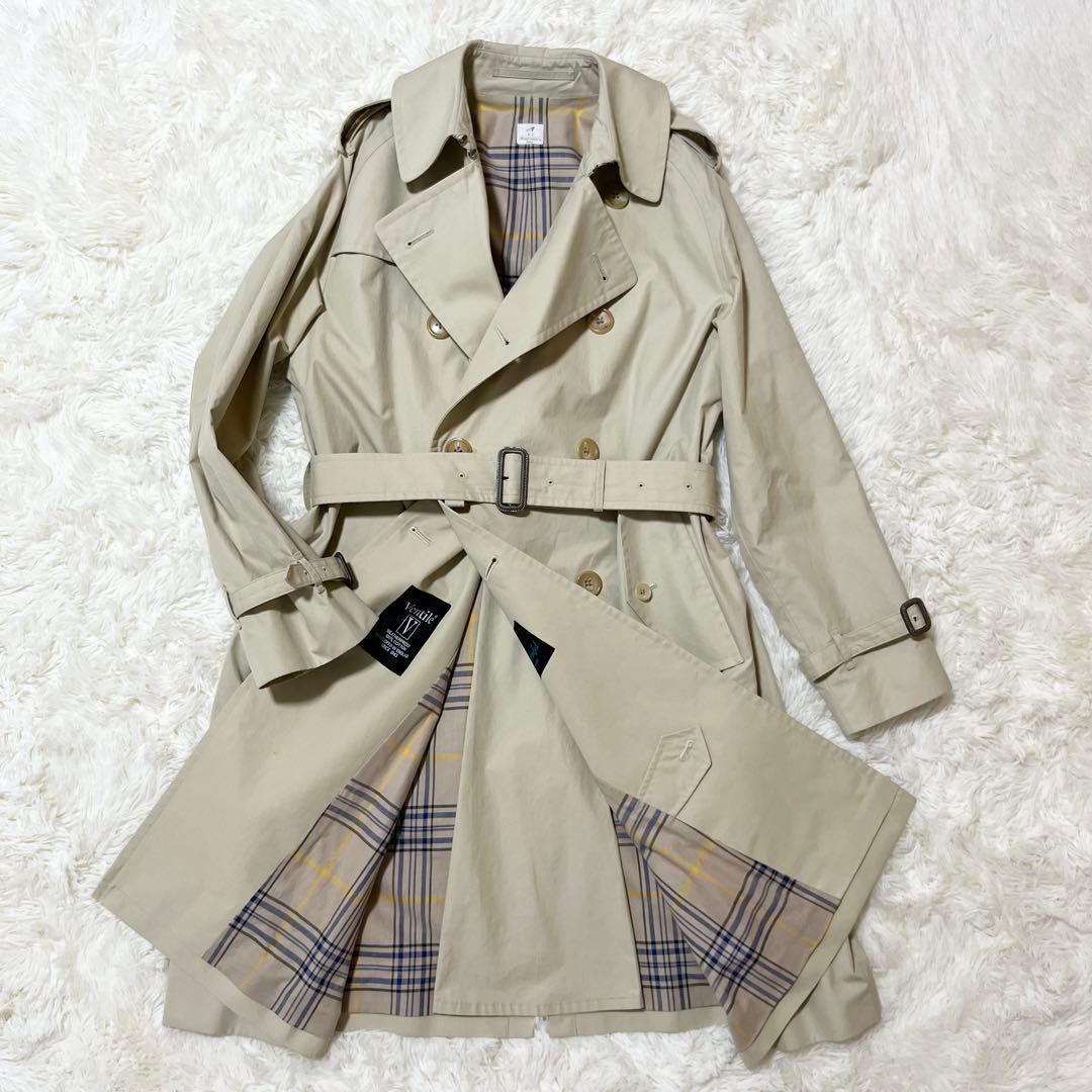 極美品 アナトミカ 一枚袖 ベンタイルトレンチコート 裏地チェック柄 44（M）
