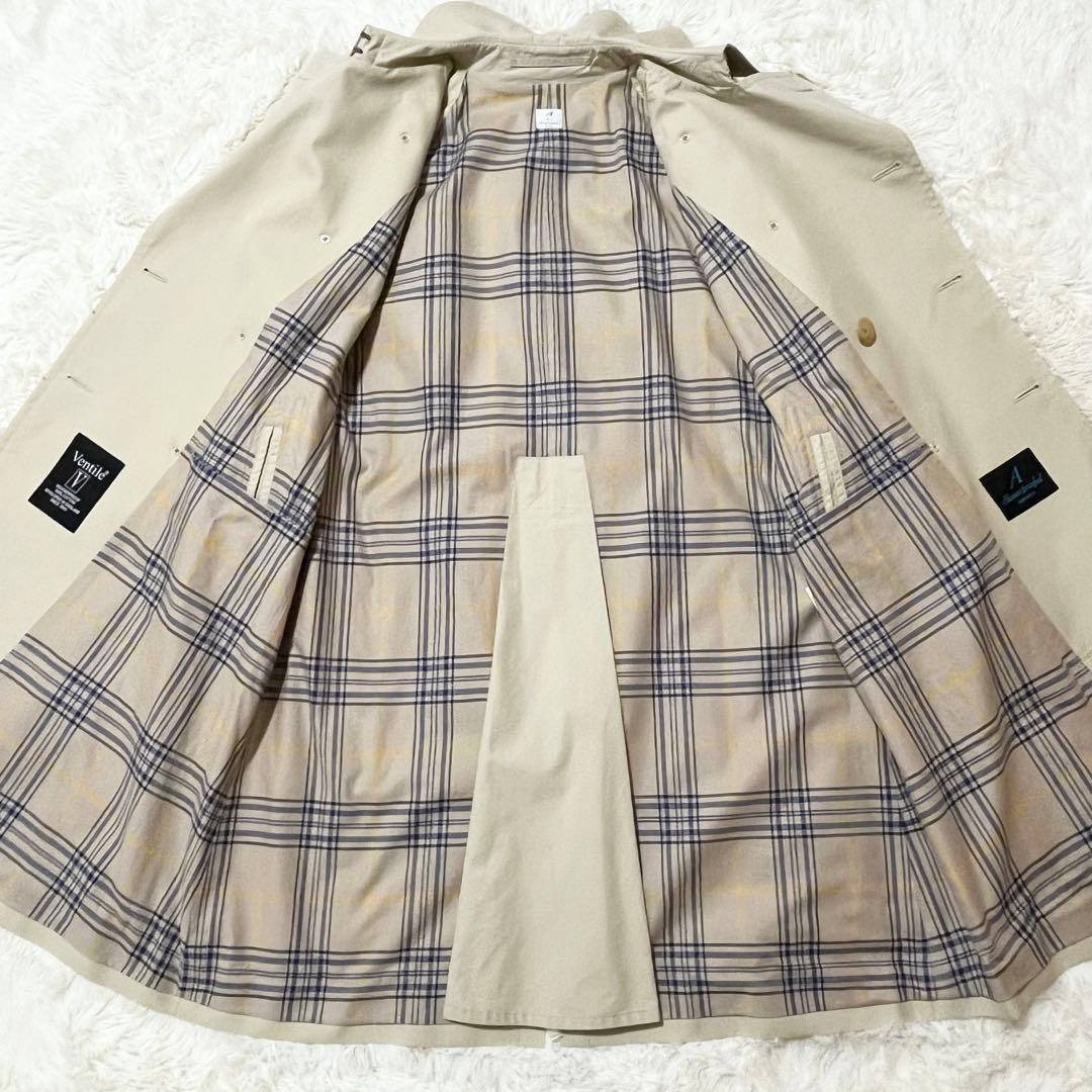極美品 アナトミカ 一枚袖 ベンタイルトレンチコート 裏地チェック柄 44（M）