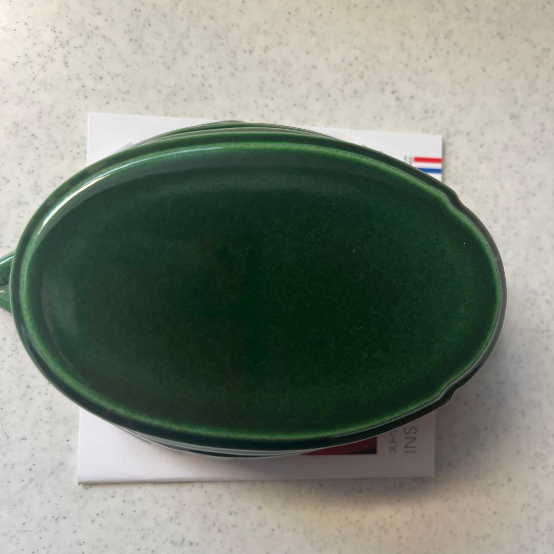 めりかり　新品staub ストウブ　スモールチキンココット　バジルグリーン