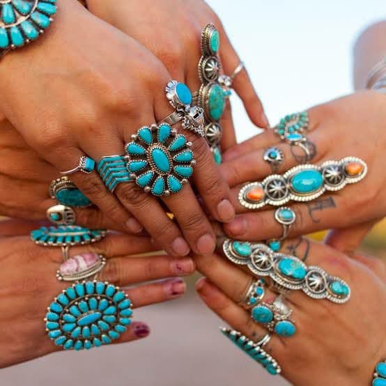 1980年代　インディアンジュエリー　ズニ族　ターコイズ　シルバー925 ピアス