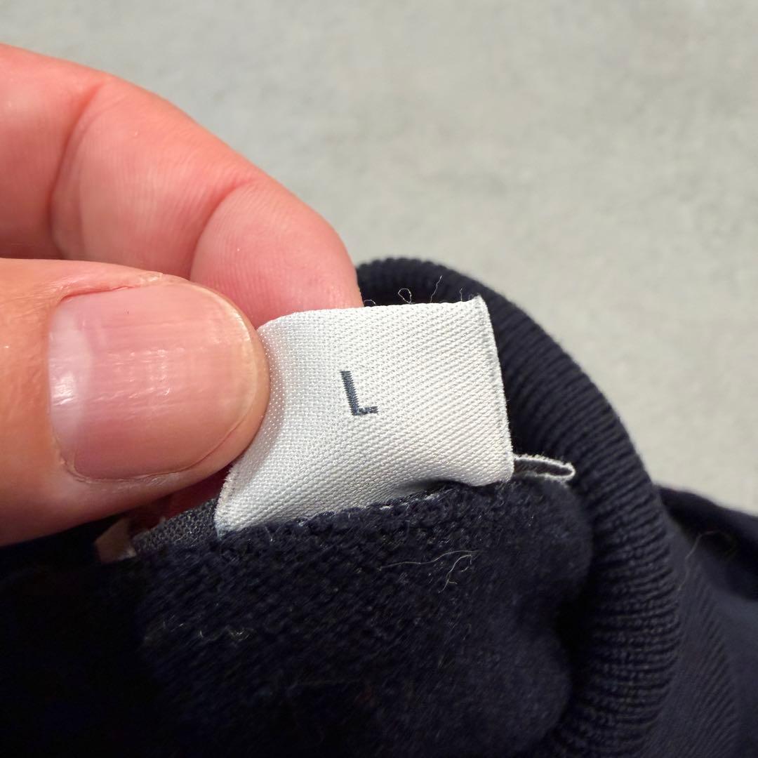 ジョンスメドレー　ネイビー　ニットシャツ　Lサイズ　ウール　カーディガン