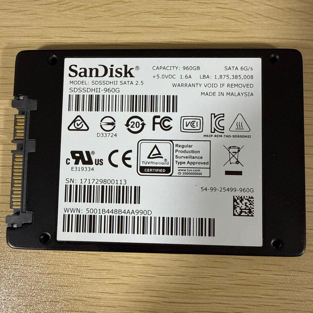 内蔵型SSD SanDisk Ultra II 960GB SSD SDSSDHII-960G