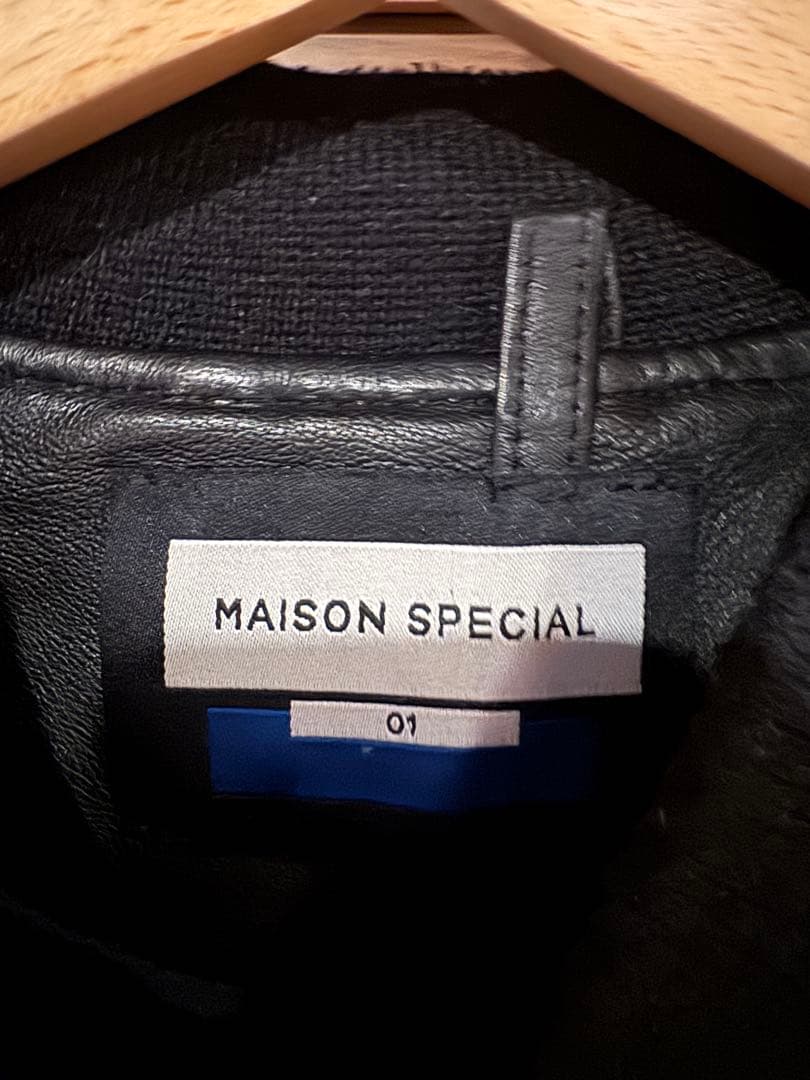 MAISON SPECIAL レザーボンバージャケット M