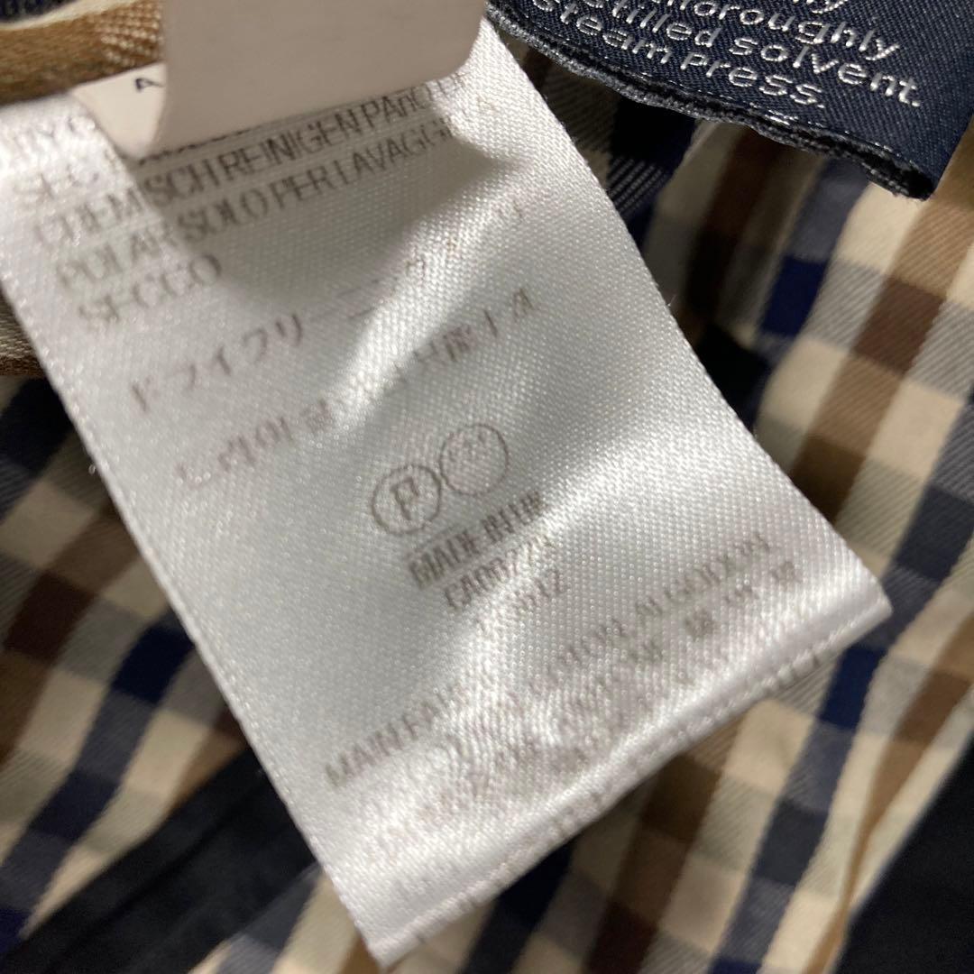 Aquascutum アクアスキュータム ダブル　トレンチコート 42 ブラック