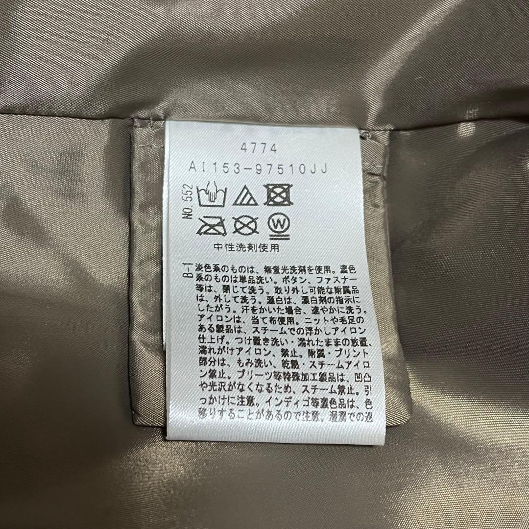 美品　アンタイトル　ダウンコート　2way　フォックスファー　カーキベージュ　M