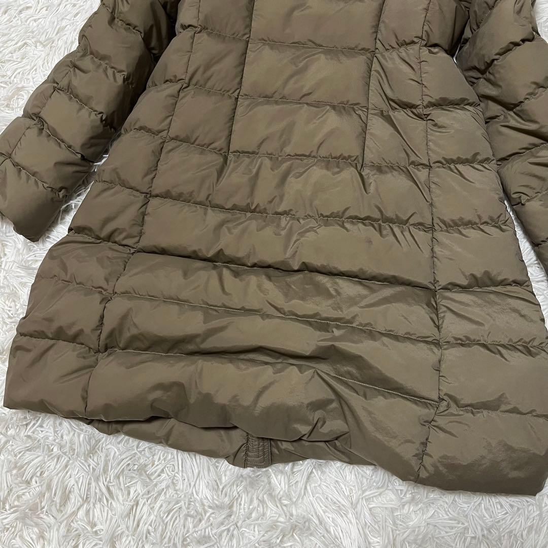 美品　アンタイトル　ダウンコート　2way　フォックスファー　カーキベージュ　M