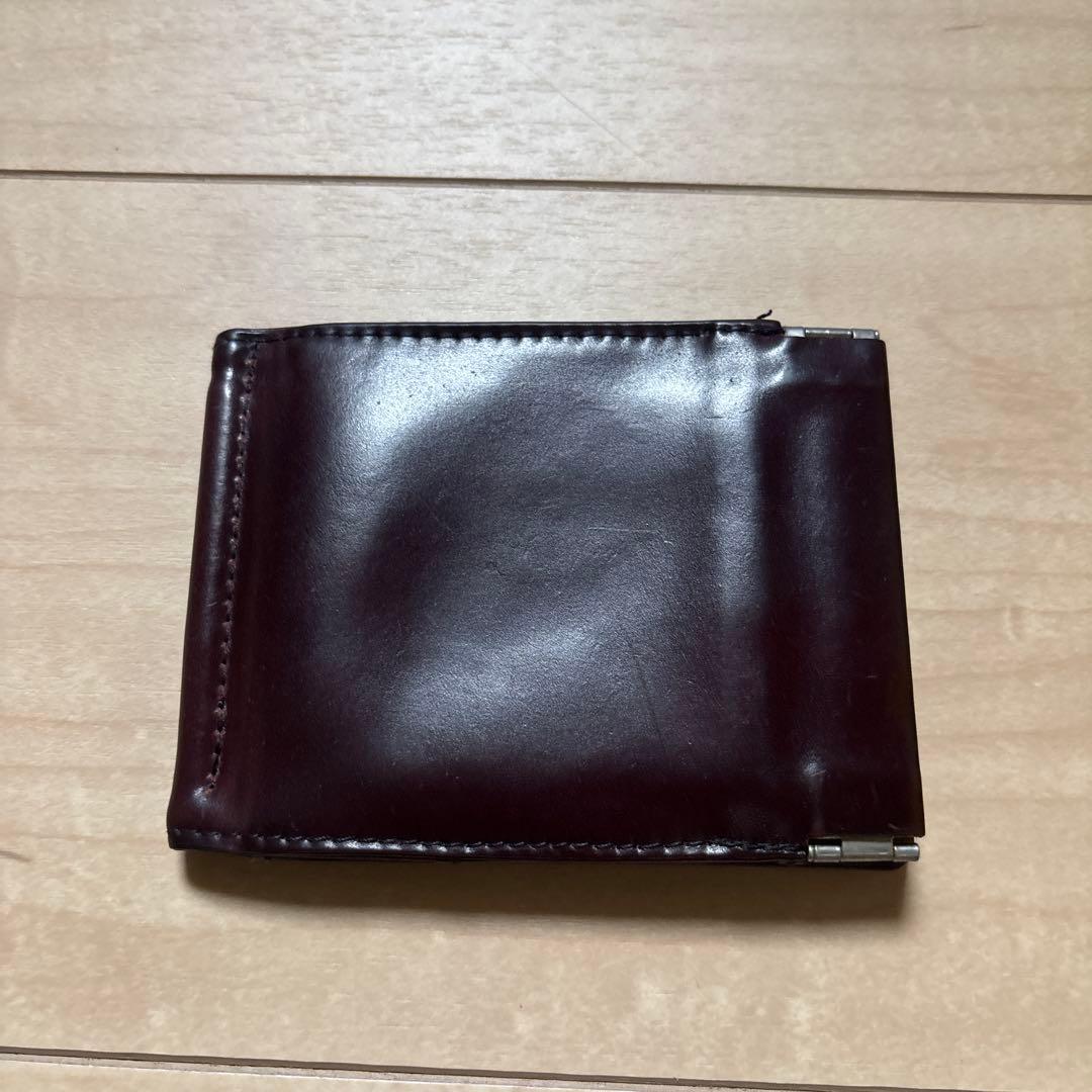 meanswhile マネークリップ　バーガンディ