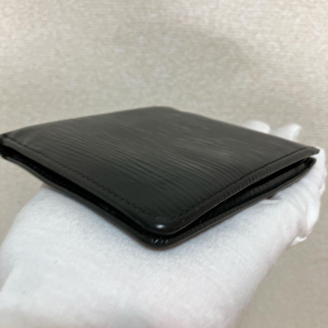 ✨鑑定済✨ルイヴィトン エピ ポルトフォイユ マルコ 二つ折り財布 黒