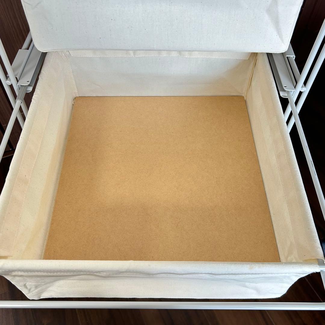 ま*ー様 無印良品　スチールユニット（帆布）バスケットセット シェルフ　グレー