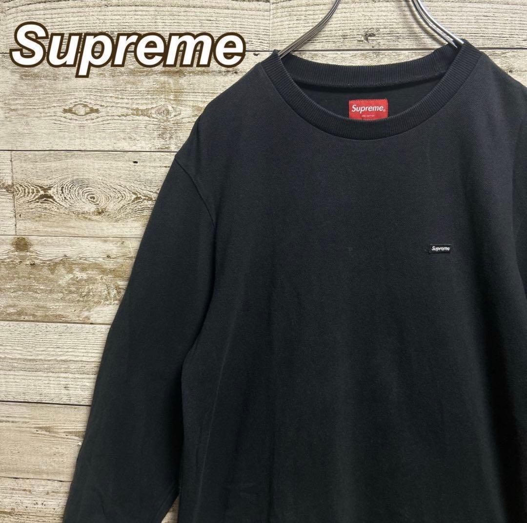 【人気即完売品】シュプリーム♤刺繍スモールボックスロゴ　長袖Tシャツ L