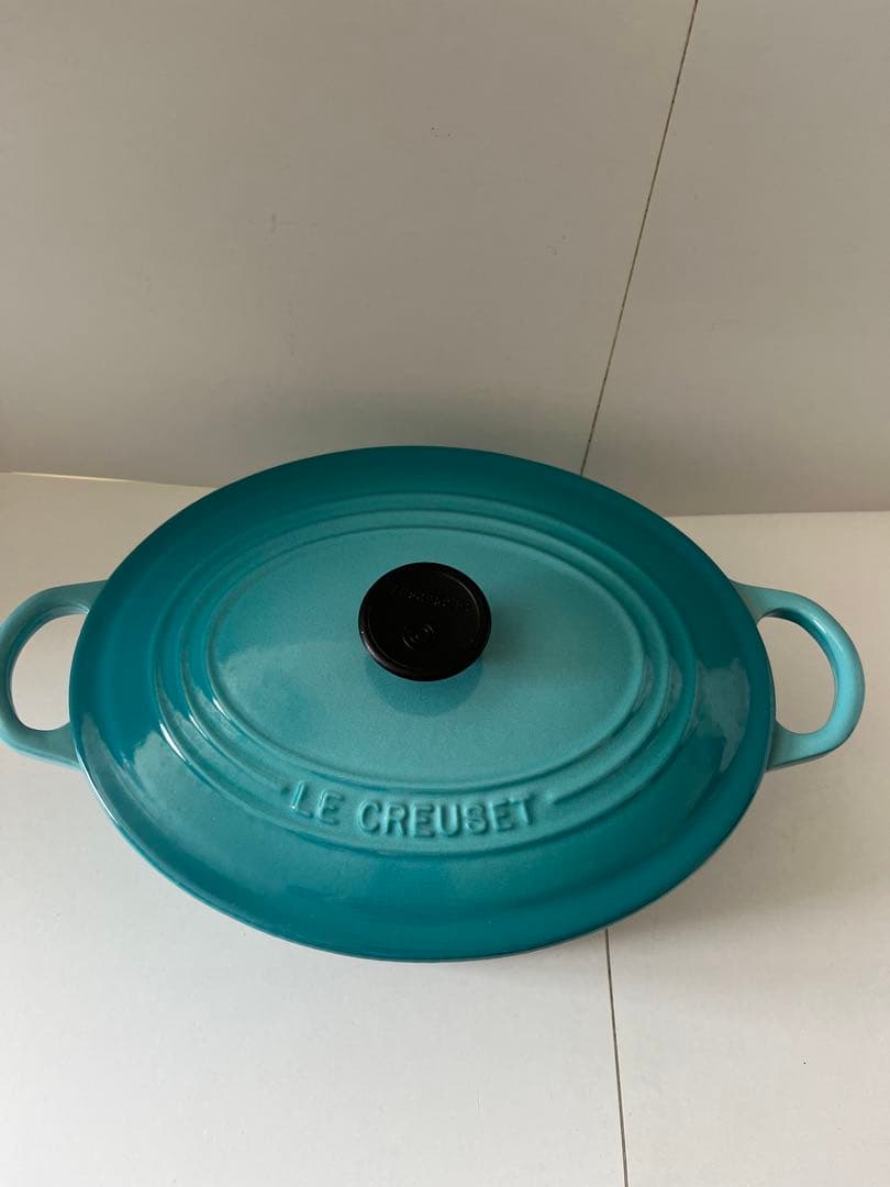 廃盤　限定色　ルクルーゼ　ココットオーバル　25cm カリビアンブルー