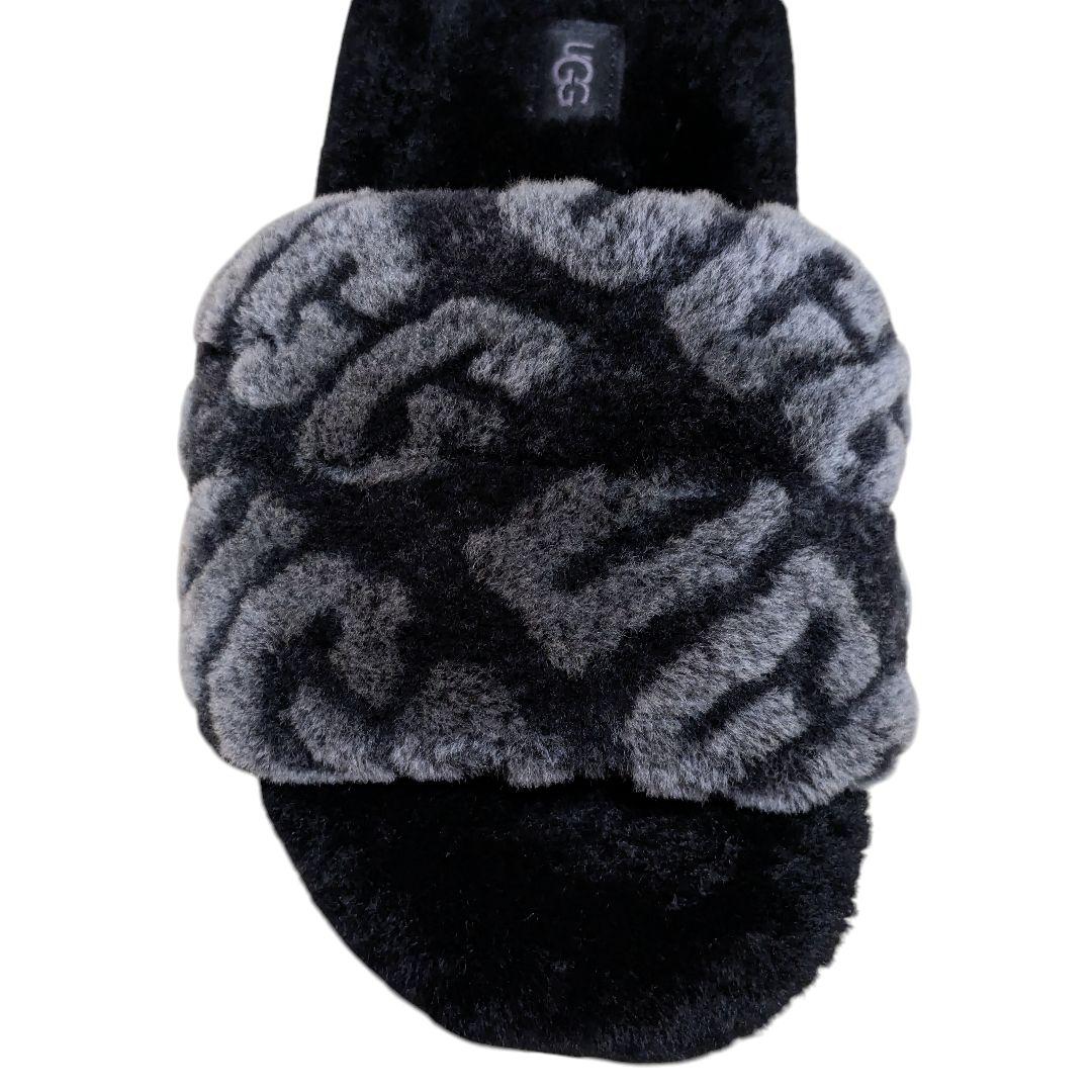 未使用級 UGG 24cm ブラック コゼッタ ロゴグラフ 1148770