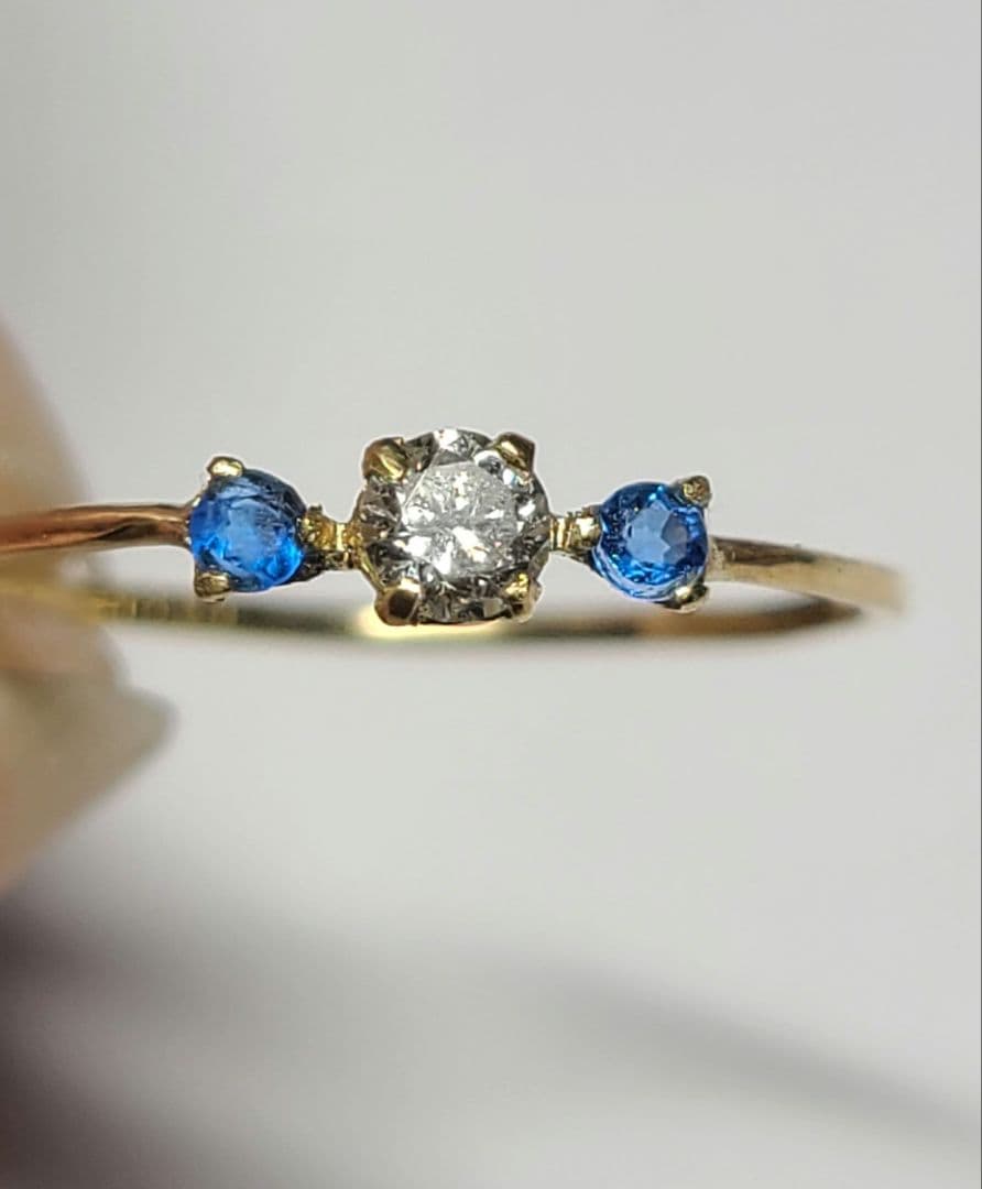 ¨̮こはる★ダイヤ&アウイナイト18金リング★