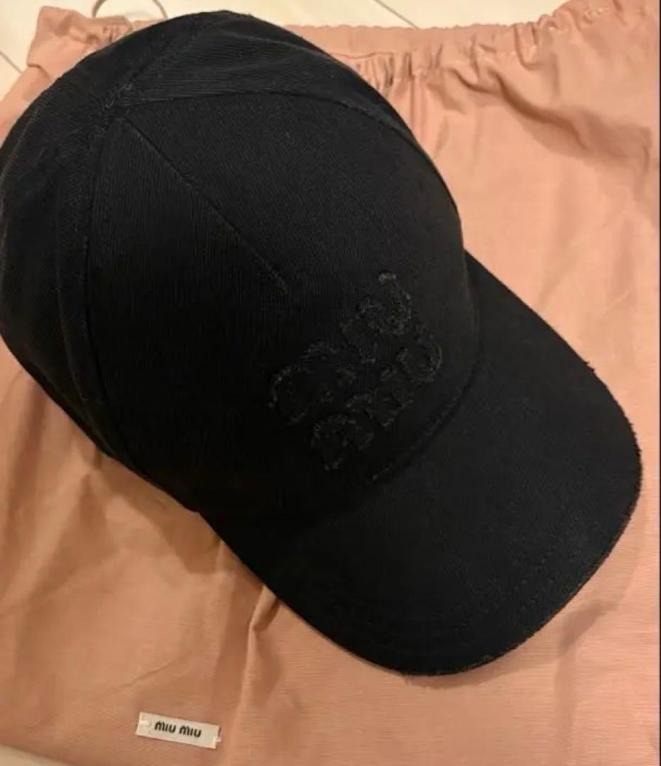 miumiu デニムベースボールキャップ