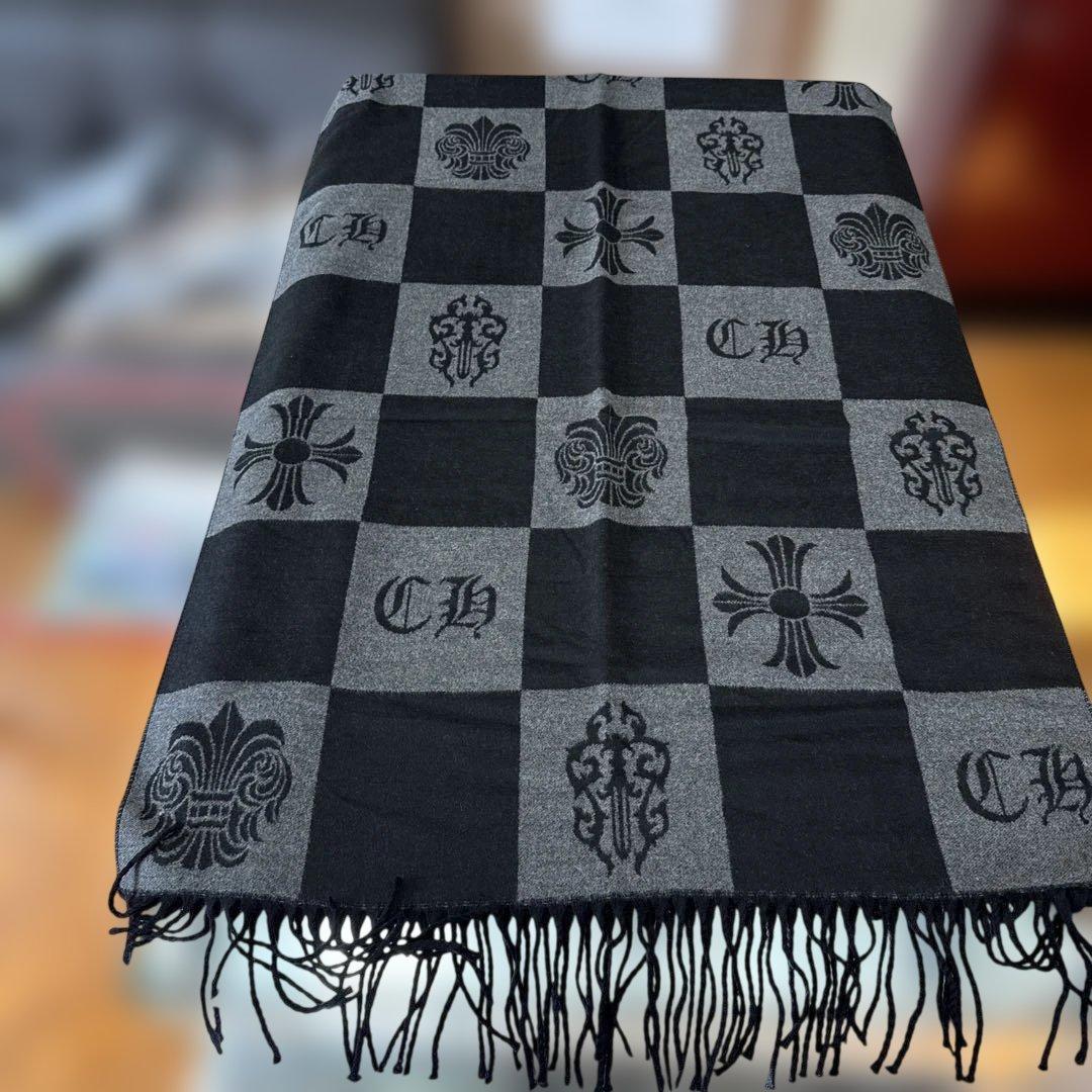 【連休最終日セール】 クロムハーツ 柄代表モチーフ ストール 新品