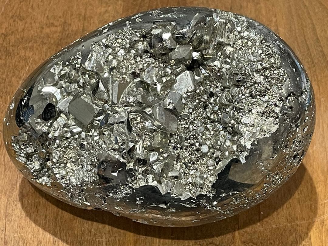 【大玉】パイライトインテリア(エッグ)