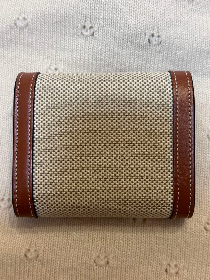 CELINE スモールフラップウォレット トリオンフ ナチュラル タン