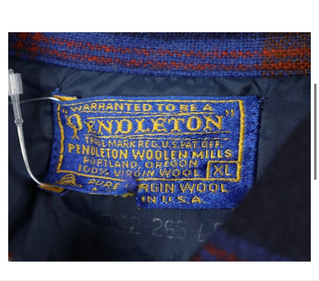 70's PENDLETON USA製 ウールオープンカラーシャツ XL