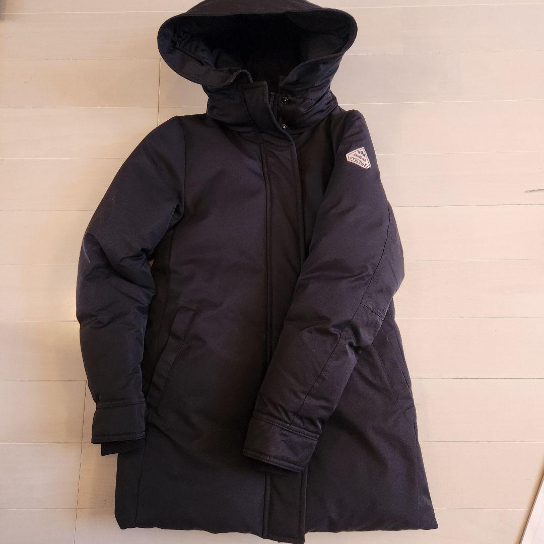 ピレネックス PYRENEX ダウン レディースフードファー着脱ブラック 36