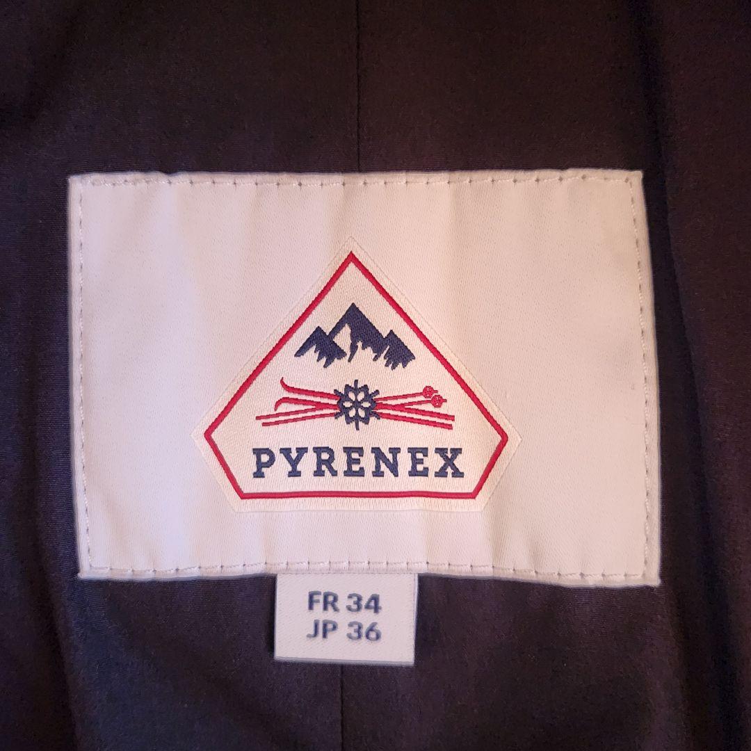 ピレネックス PYRENEX ダウン レディースフードファー着脱ブラック 36