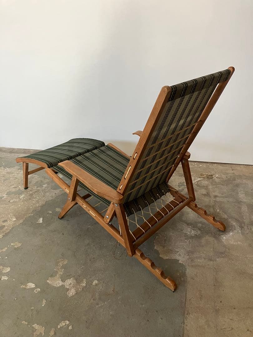 希少 オールド マルニ デッキチェア フォールディングチェア 折りたたみ椅子