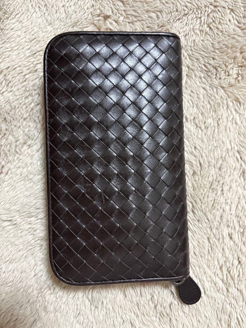 ボッテガbottegaveneta 長財布　ダークブラウン　ICチップ入り