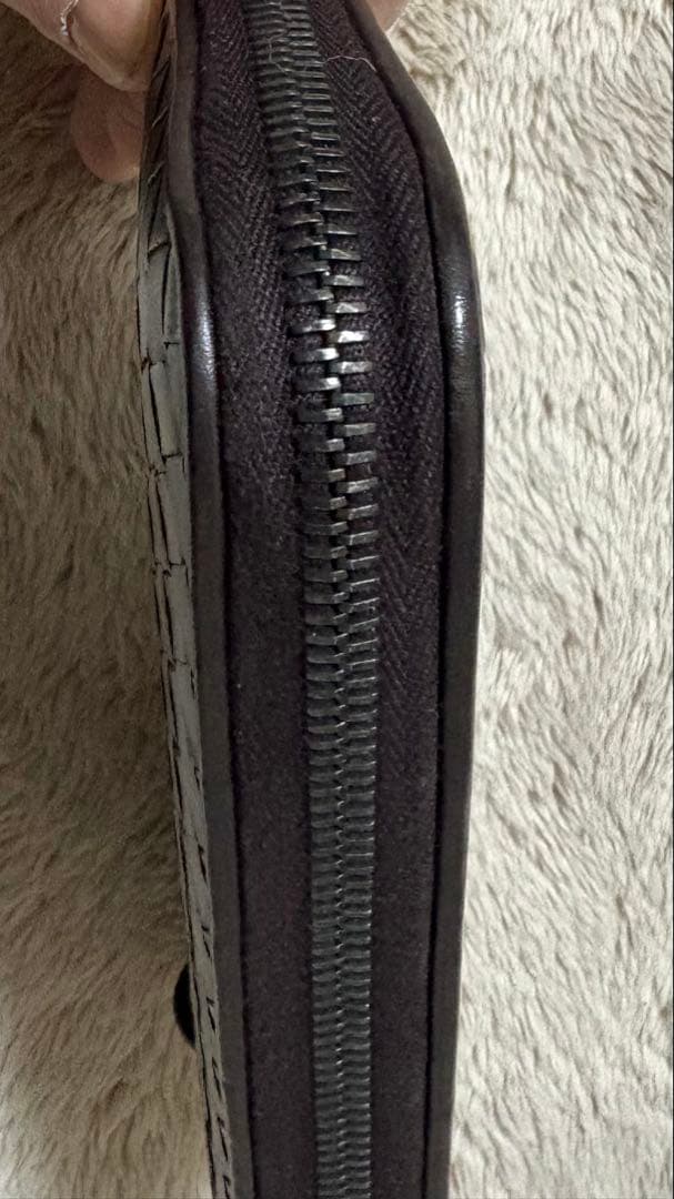 ボッテガbottegaveneta 長財布　ダークブラウン　ICチップ入り
