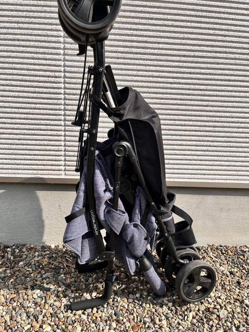 kinderwagon 2人乗りベビーカー ネイビー