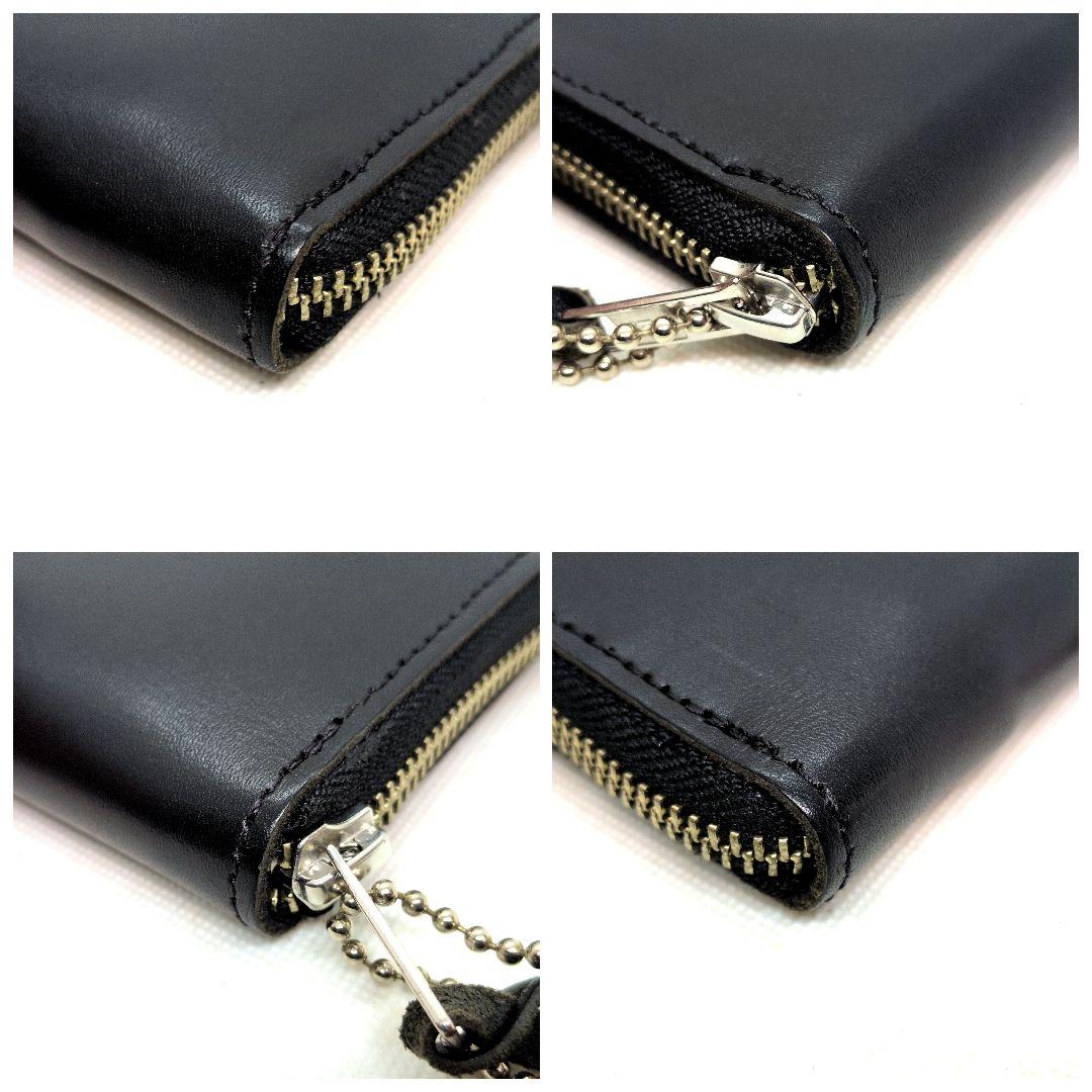 【極美品】HTC　T-2　ジッパー　ミディアムウォレット　スター　スタッズ　黒