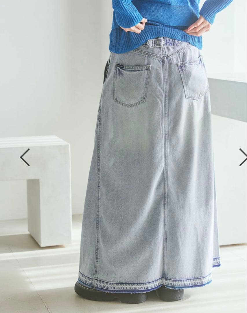 ニコアンド ［NKJ 2026SS］ スリットロングデニムスカート