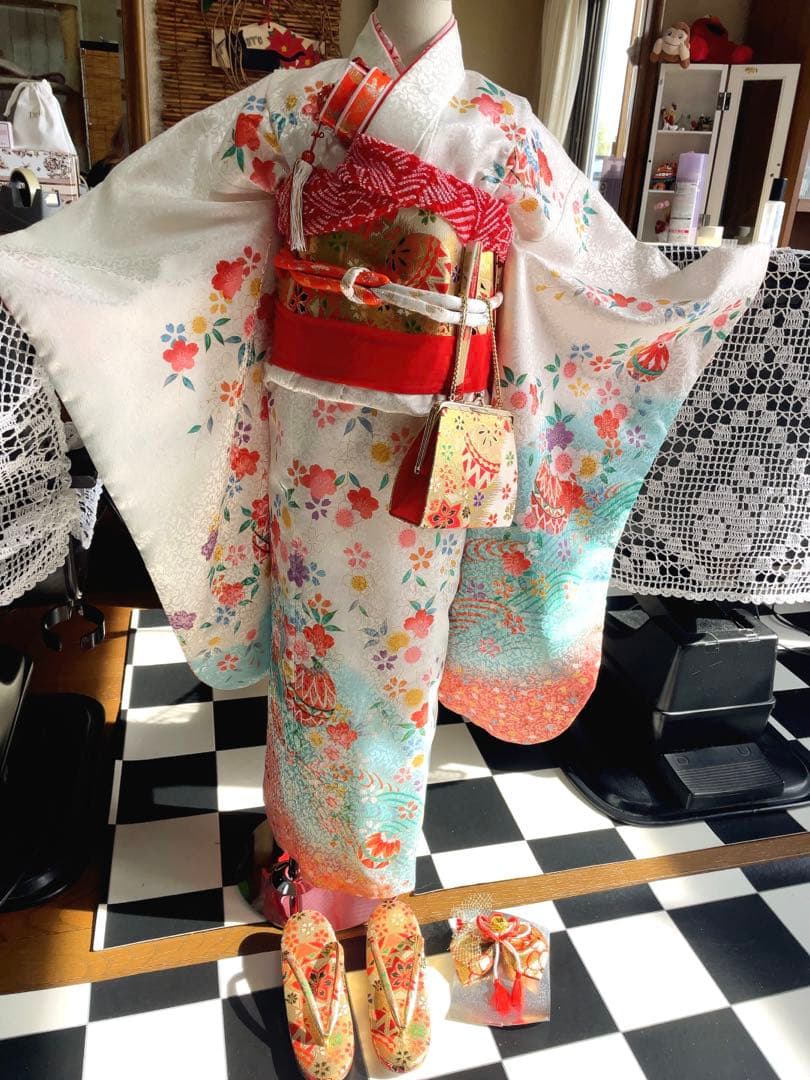 七五三 7歳様グラデーション着物セット