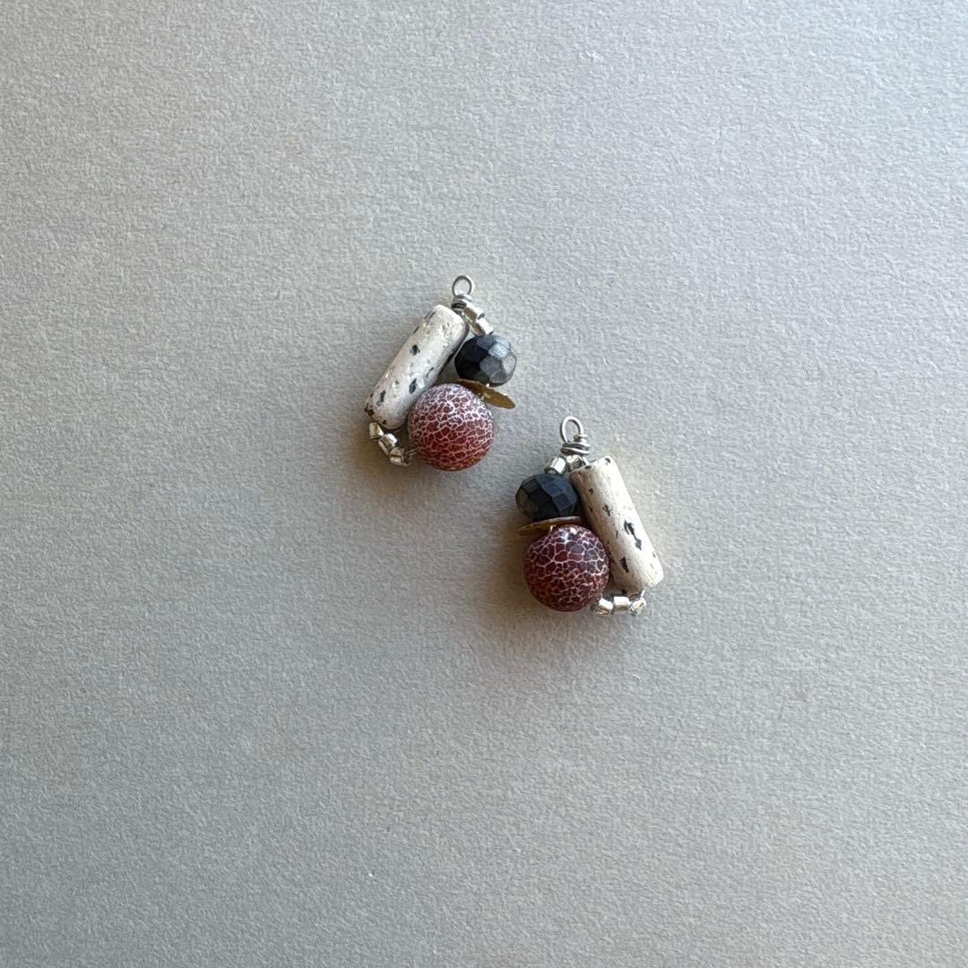 no.175 霜降りの倒木　胡麻塩陶器